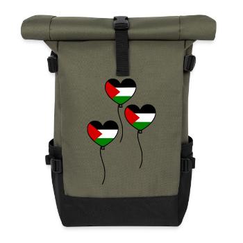 palestina - Roll Top Backpack - olive/black - Front