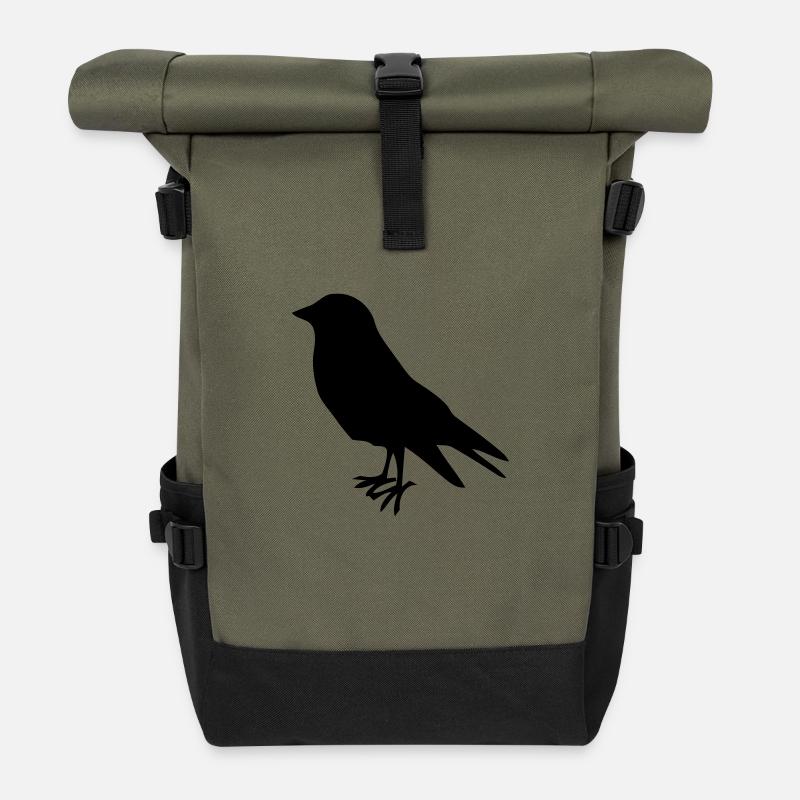 früher vogel bird vögel - Rolltop Rucksack - Olive/Schwarz