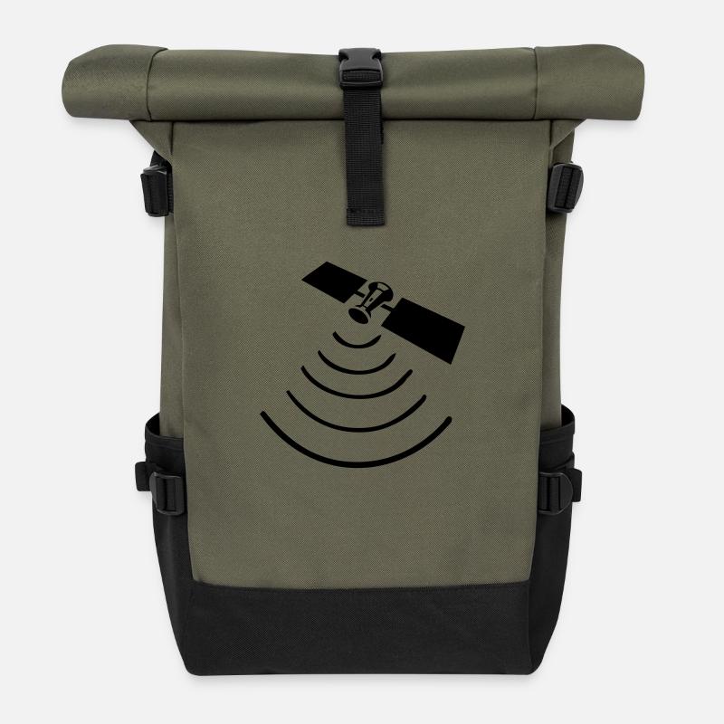 Satellite - 1color - Rolltop Rucksack - Olive/Schwarz