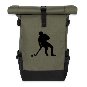 field hockey sport - Rolltop Rucksack - Olive/Schwarz - Vorne