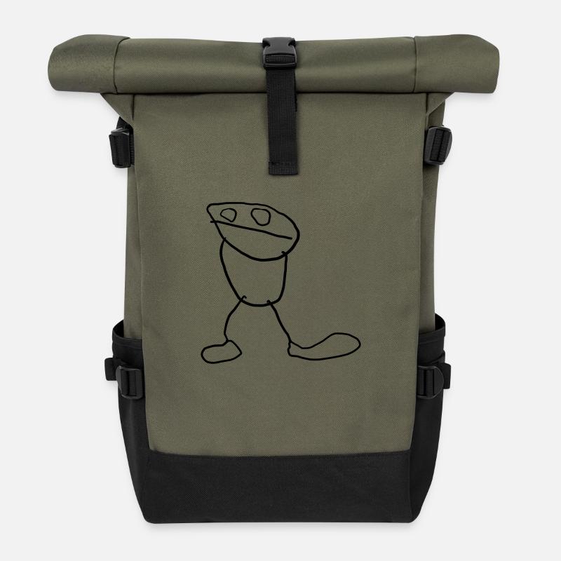 Männchen (by Linus) - Rolltop Rucksack - Olive/Schwarz