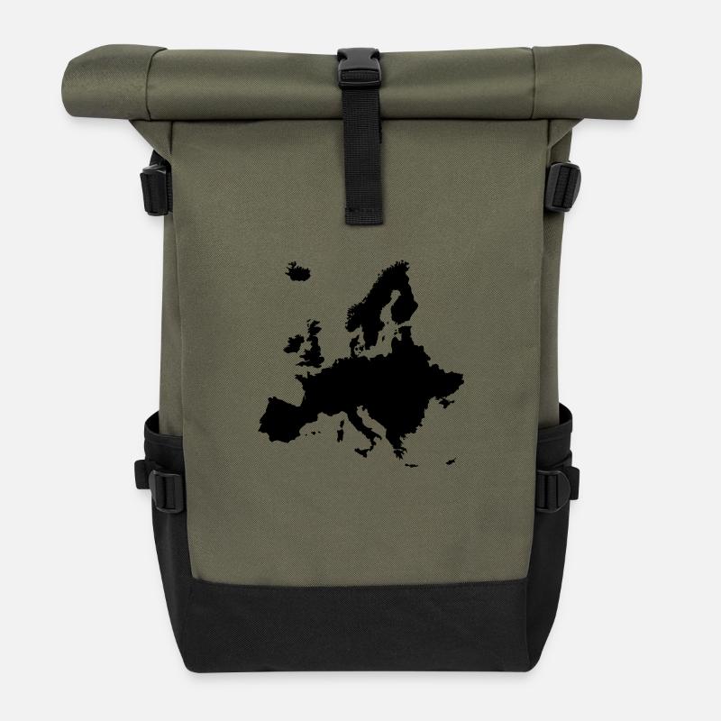 Europa - Rolltop Rucksack - Olive/Schwarz