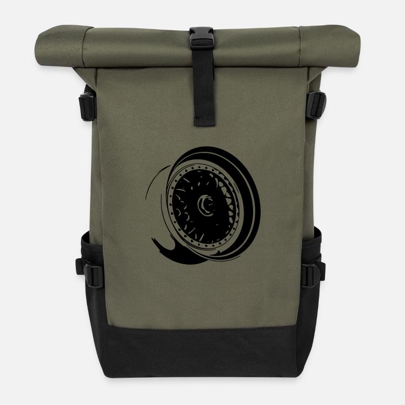 wheel rim - Rolltop Rucksack - Olive/Schwarz