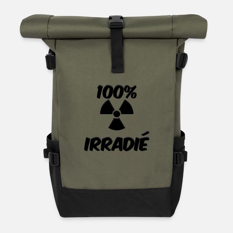 100% irradie 1 - Sac à dos roll top - olive/noir