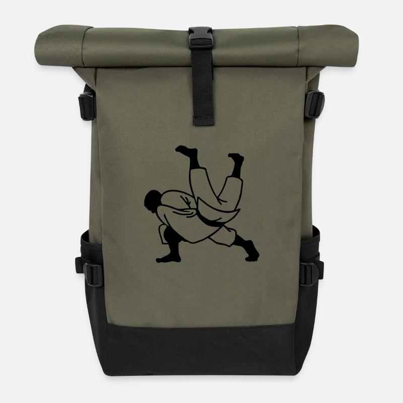 judo - Roll Top Backpack - olive/black