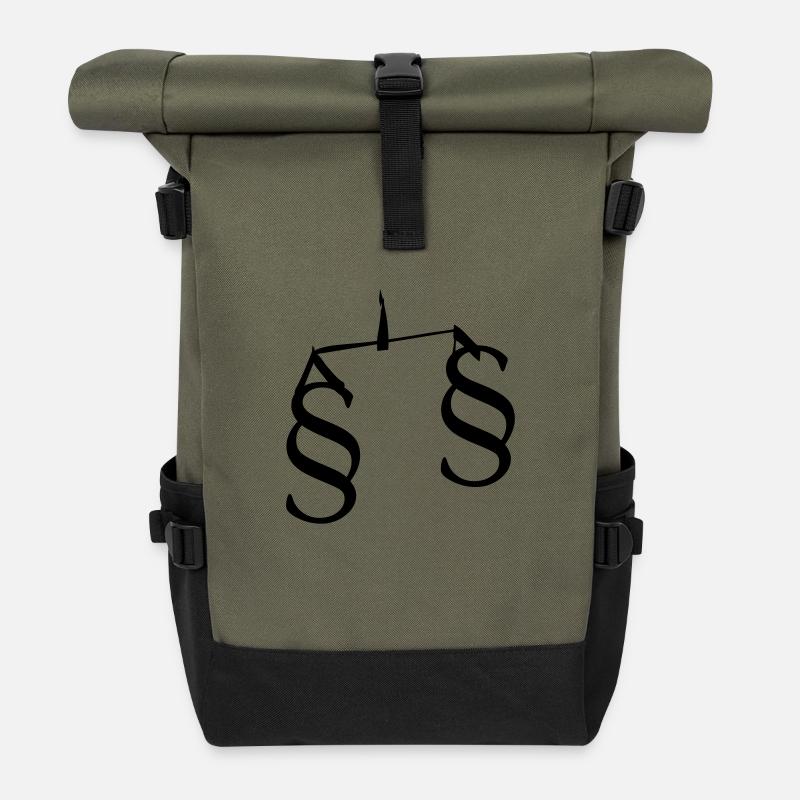 recht - Rolltop Rucksack - Olive/Schwarz