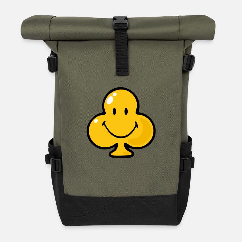 Smiley Clubs - Rolltop Rucksack - Olive/Schwarz