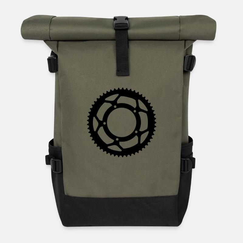 vélo - Sac à dos roll top - olive/noir