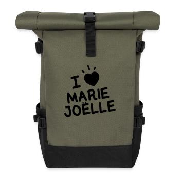 I Love Marie Joelle - Sac à dos roll top - olive/noir - Devant