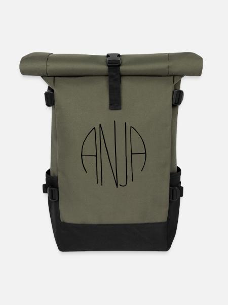 Anja Geschenk - Rolltop Rucksack - Olive/Schwarz