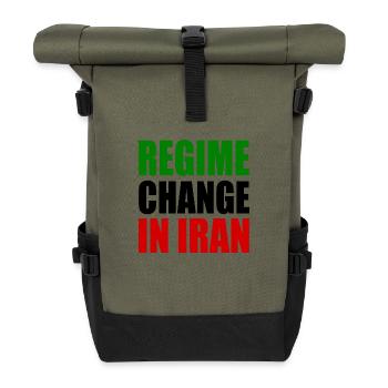 Regime change in iran - Rolltop Rucksack - Olive/Schwarz - Vorne