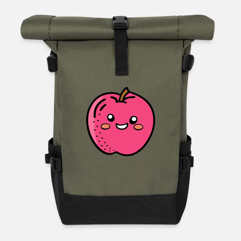 Pomme à grignoter - Sac à dos roll top - olive/noir