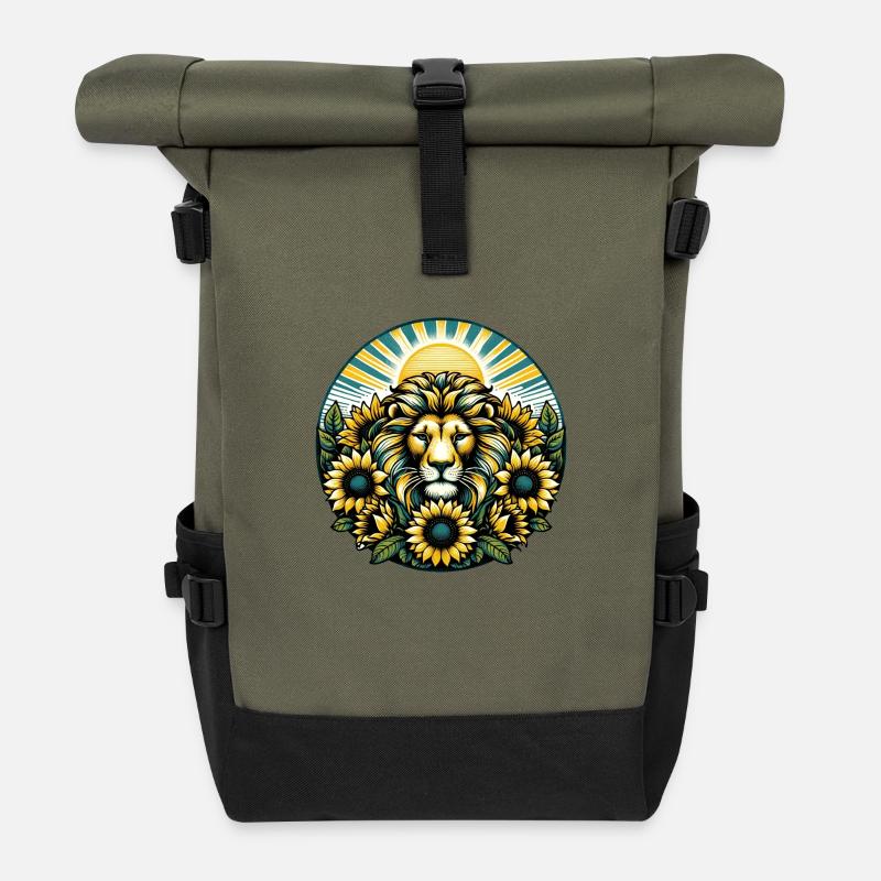 Löwe Löwe - Rolltop Rucksack - Olive/Schwarz
