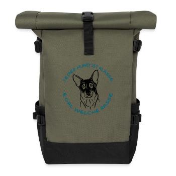 Tous les chiens sont formidables - Berger allemand - Sac à dos roll top - olive/noir - Devant