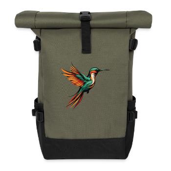 Oiseau Colibri - Sac à dos roll top - olive/noir - Devant
