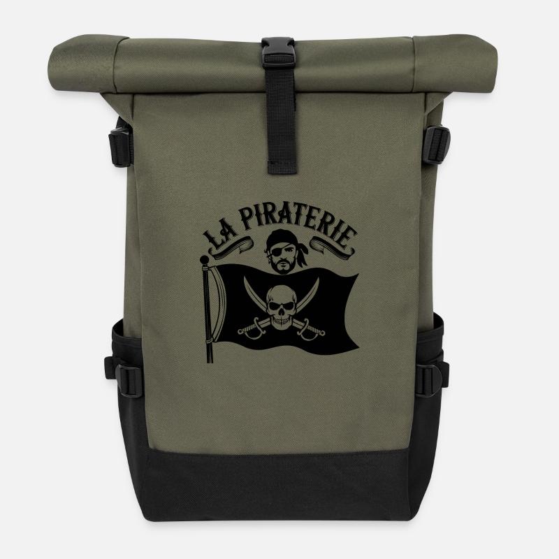 La piraterie - Sac à dos roll top - olive/noir
