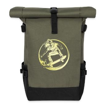 Skateboard Femme Skateboard - Sac à dos roll top - olive/noir - Devant