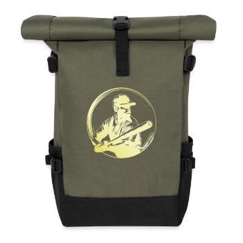 Homme de baseball - Sac à dos roll top - olive/noir - Devant