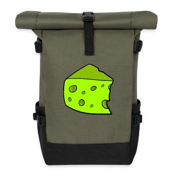 Fromage vert - Sac à dos roll top - olive/noir - Devant