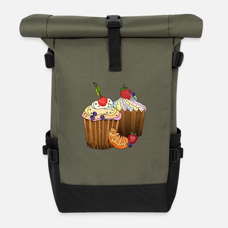 Kuchen - Rolltop Rucksack - Olive/Schwarz