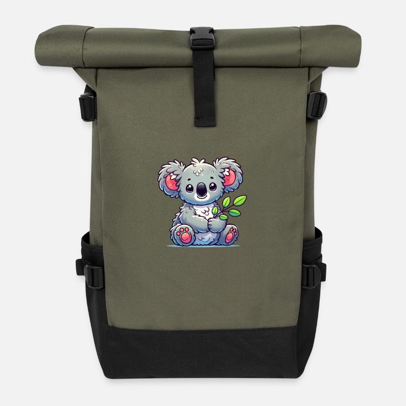 Koalabär - Rolltop Rucksack - Olive/Schwarz