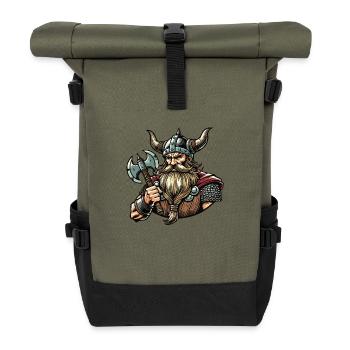 Viking Warrior - Roll Top Backpack - olive/black - Front