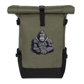 Bande dessinée Gorille - Sac à dos roll top - olive/noir - Devant