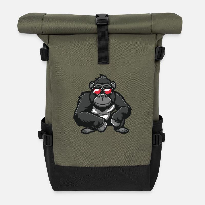 Gorille - Sac à dos roll top - olive/noir