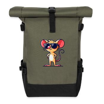 mouse - Roll Top Backpack - olive/black - Front