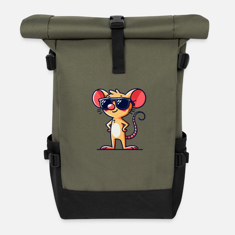 maus - Rolltop Rucksack - Olive/Schwarz