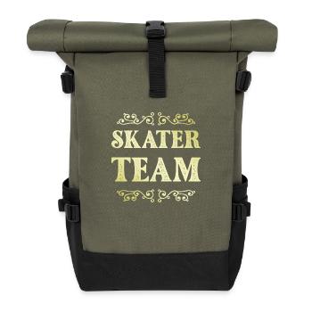 Équipe de patineurs - Sac à dos roll top - olive/noir - Devant
