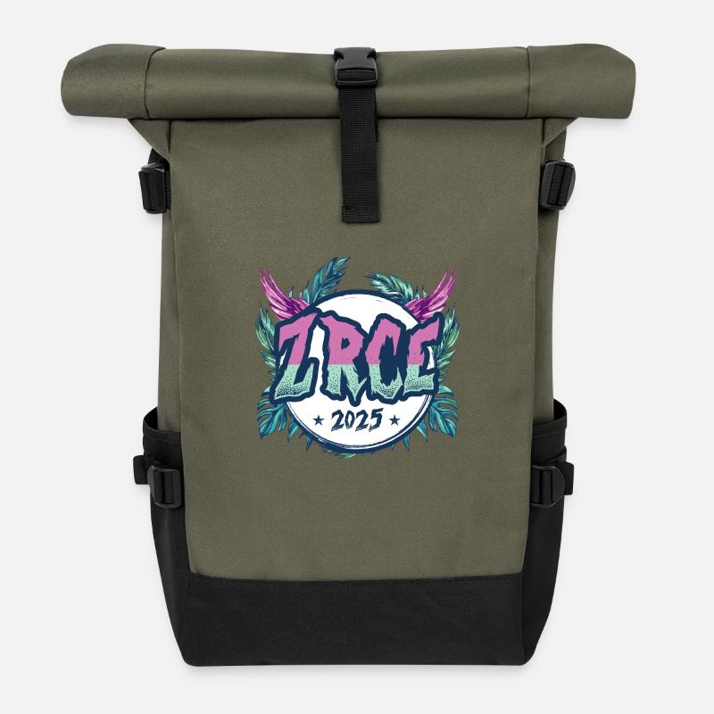 Vacances Zrce 2025 - Sac à dos roll top - olive/noir
