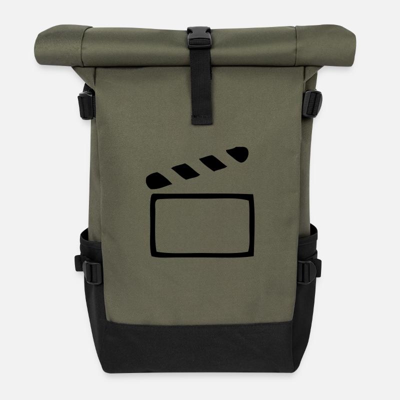 Filmklappe - Kino - Regie - Rolltop Rucksack - Olive/Schwarz