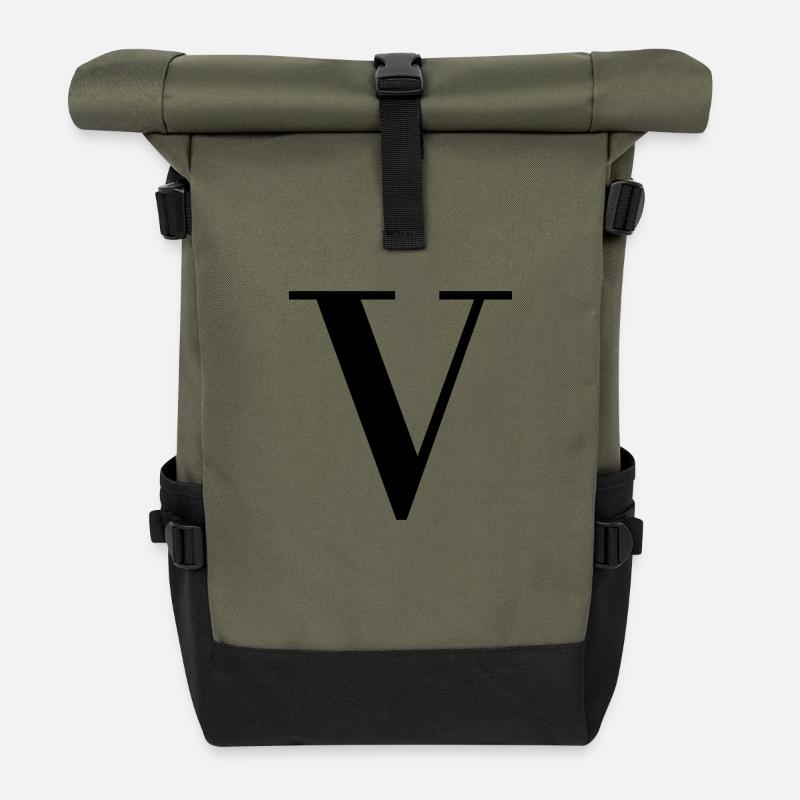 Kapital V - Rolltop Rucksack - Olive/Schwarz