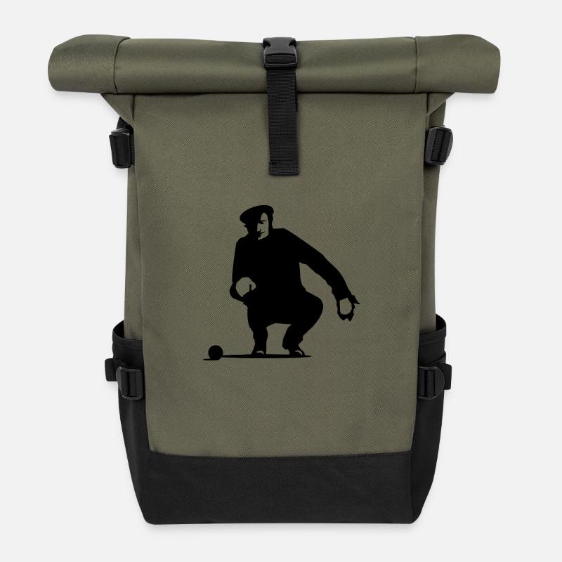 pétanque - Rolltop Rucksack - Olive/Schwarz