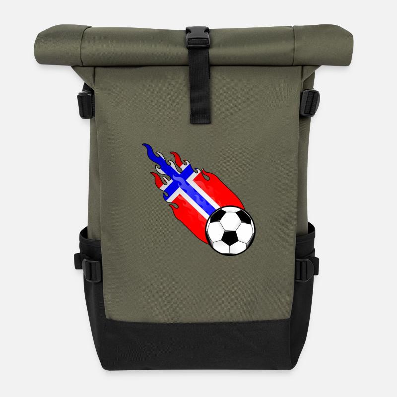 Fireball Football Norway - Roll Top Backpack - olive/black