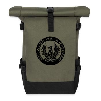 irish republican - Roll Top Backpack - olive/black - Front
