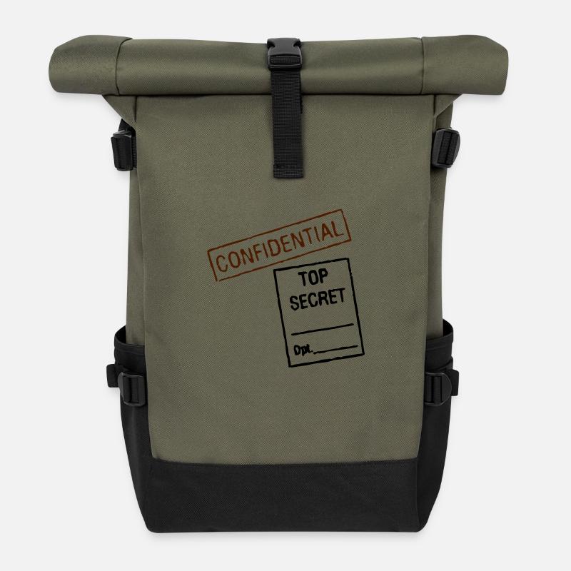 Confidential Top Secret - Rolltop Rucksack - Olive/Schwarz