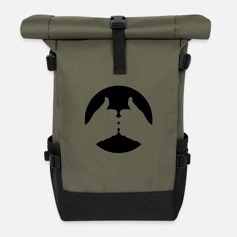 Daumen - Roll Top Backpack - olive/black
