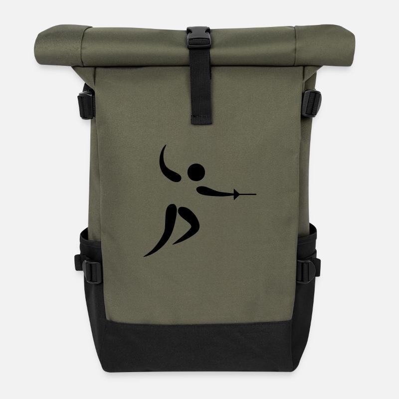 fencing os - Rolltop Rucksack - Olive/Schwarz