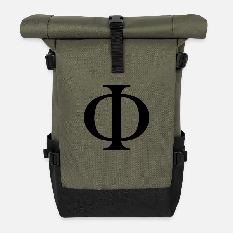 phi greek - Sac à dos roll top - olive/noir