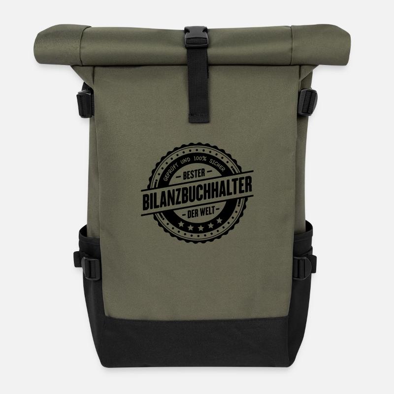 Bester Bilanzbuchhalter - Rolltop Rucksack - Olive/Schwarz