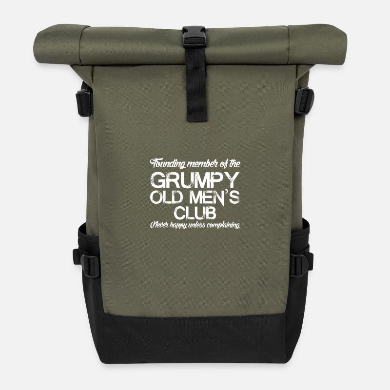 Grimmige alte Männer - Rolltop Rucksack - Olive/Schwarz