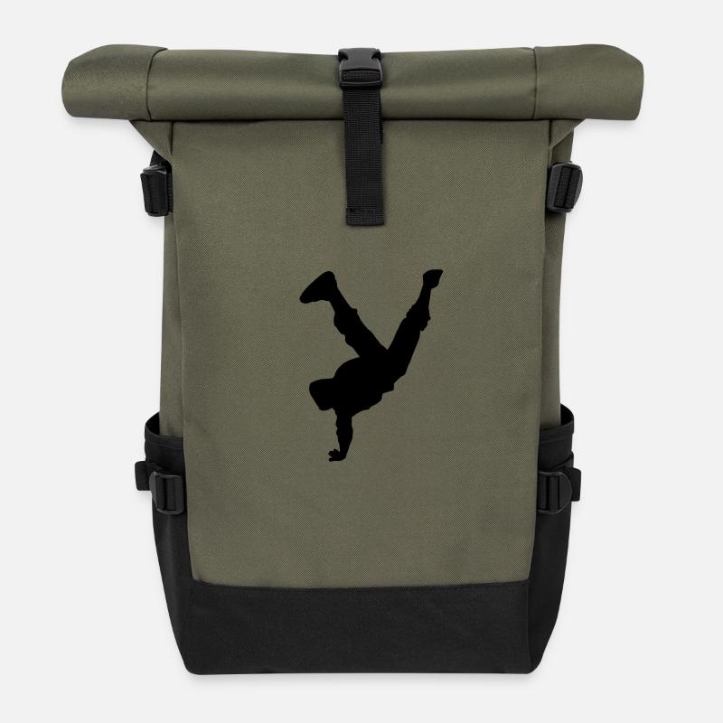 Breakdance - Rolltop Rucksack - Olive/Schwarz