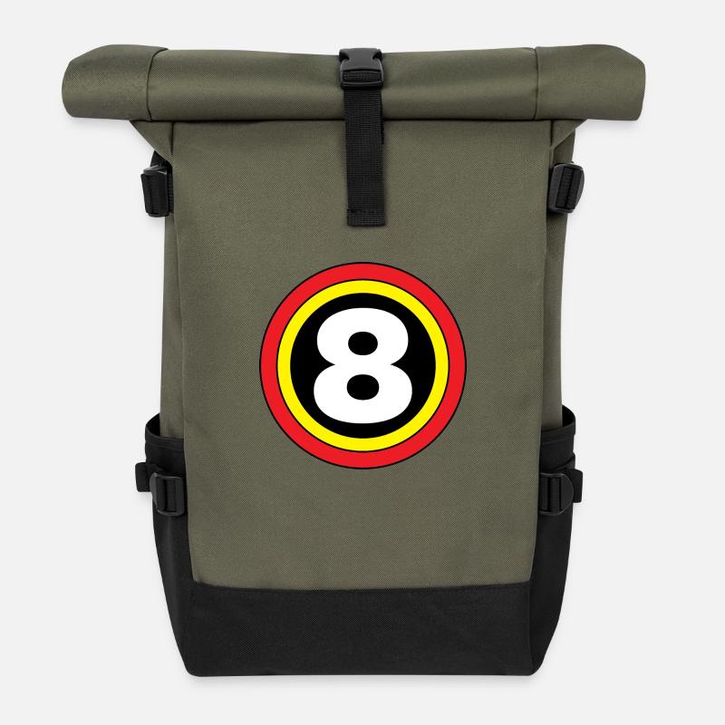 Ziel 8 - Rolltop Rucksack - Olive/Schwarz