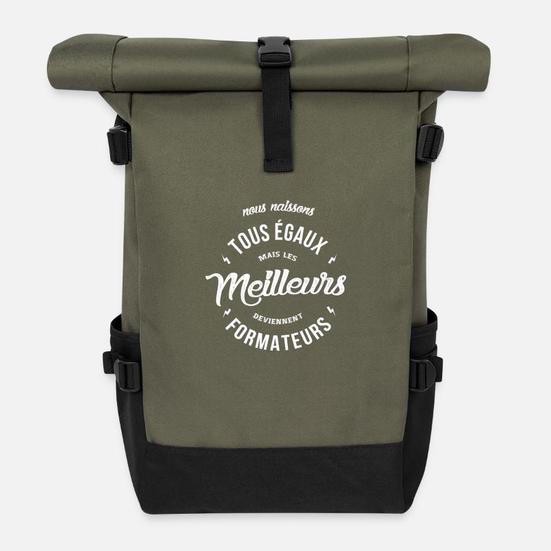 Les meilleurs deviennent Formateurs - Sac à dos roll top - olive/noir