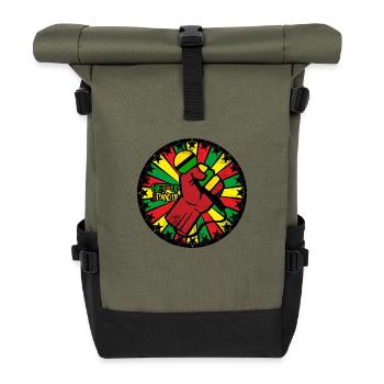 Reggae eu - Roll Top Backpack - olive/black - Front