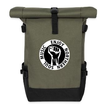 Digital - Enjoy Northern Soul Music - nighter keep - Sac à dos roll top - olive/noir - Devant