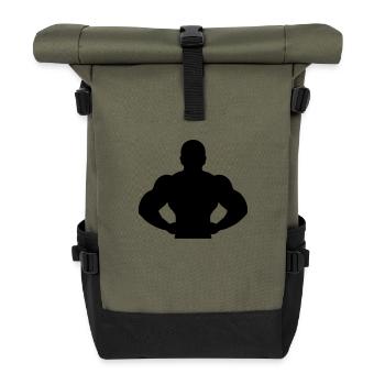 Muscle Man - Rolltop Rucksack - Olive/Schwarz - Vorne