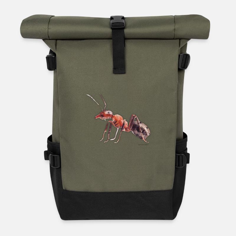 Ameise - Rolltop Rucksack - Olive/Schwarz